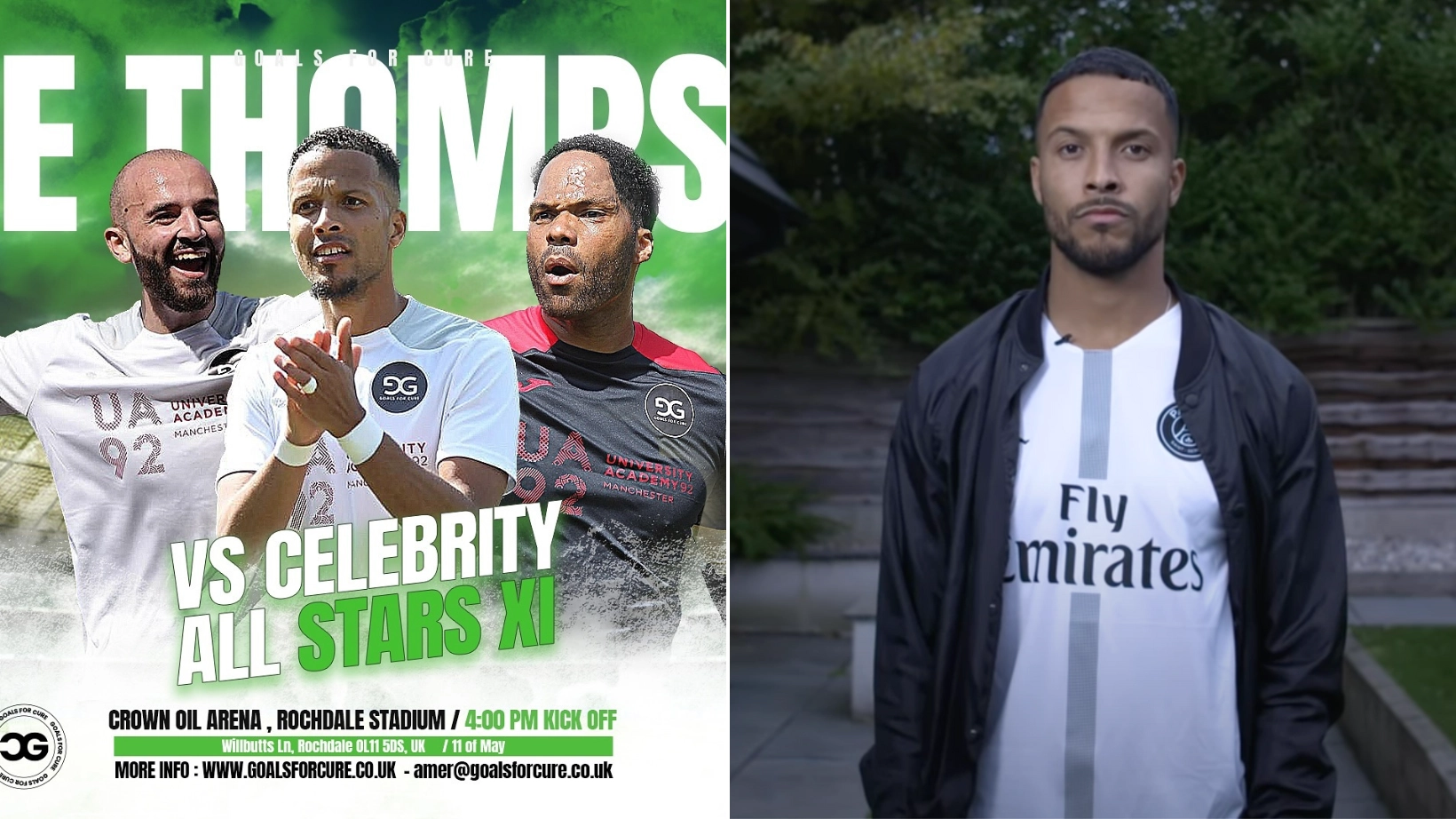 Ex Premier League stars team up for Joe Thompson 'Goals for Cure' charity game