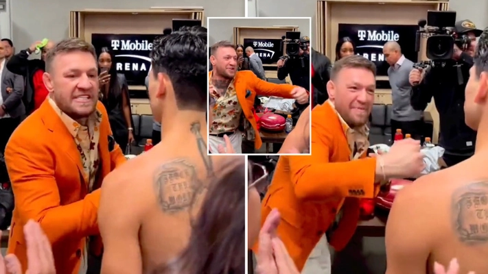 Conor McGregor shows support for Ryan Garcia in his dressing room after Gervonta Davis defeat