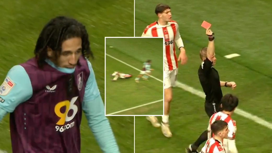 Fans in disbelief as footage emerges of Hannibal Mejbri's 'disgusting' red card offence against Stoke