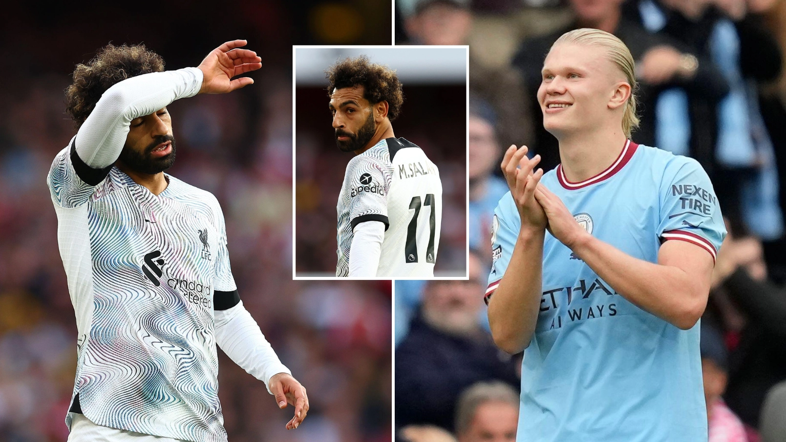 Mohamed Salah told he's 'frightened to death' of Erling Haaland's goal-scoring record