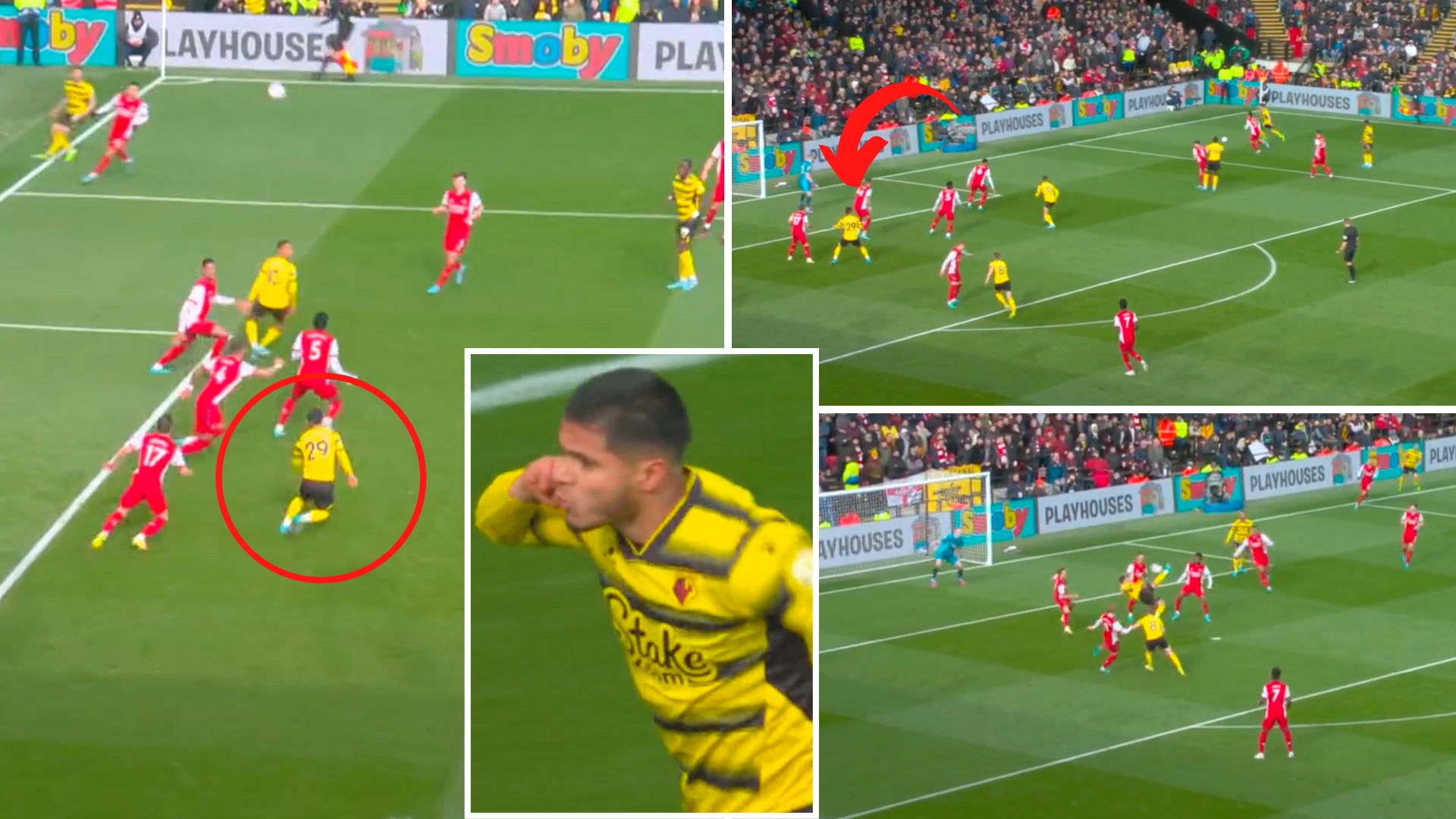 Watford Star Cucho Hernandez Scores Sensational Overhead Kick Against Arsenal, It's A Thing Of Beauty