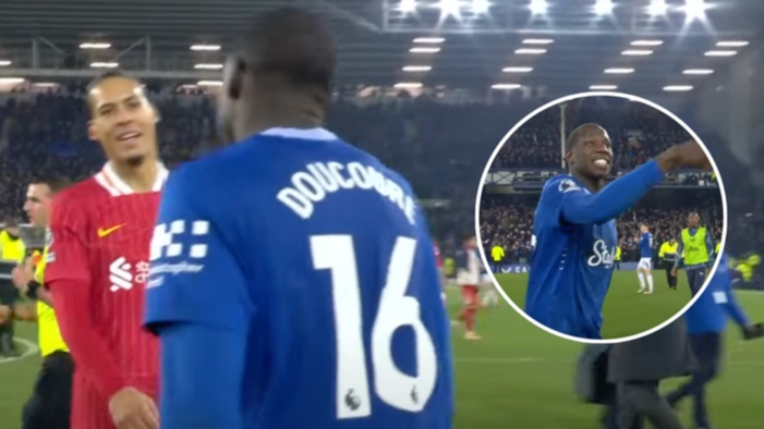 Abdoulaye Doucoure fired x-rated three-word dig at Virgil van Dijk as new footage emerges of incident