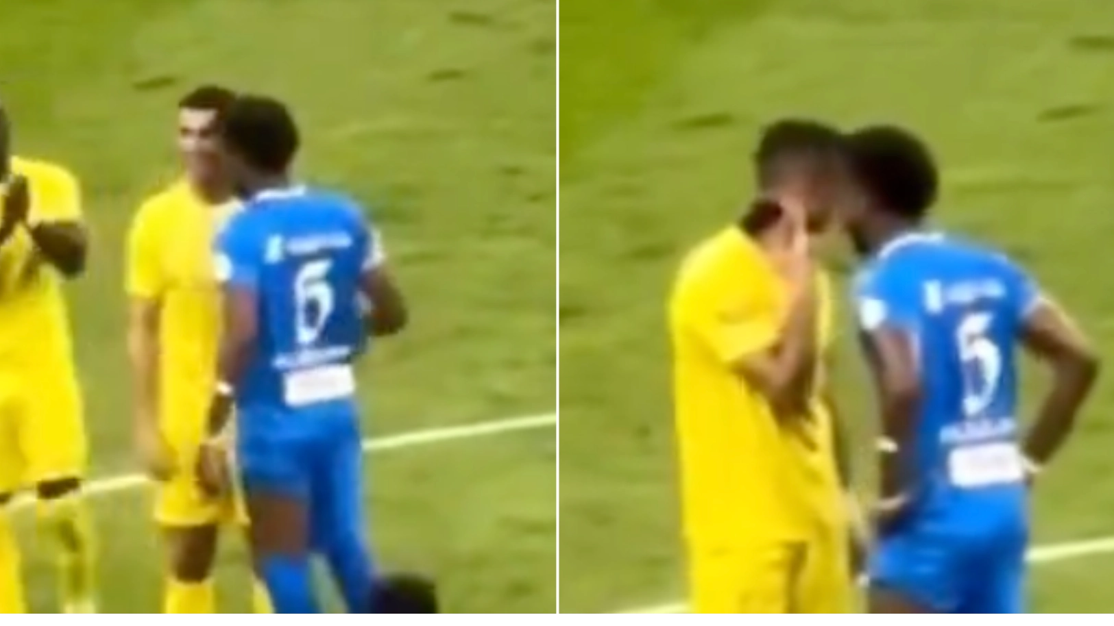 Cristiano Ronaldo provides hilarious reaction to 'unknown' Al Hilal player trying to fight him