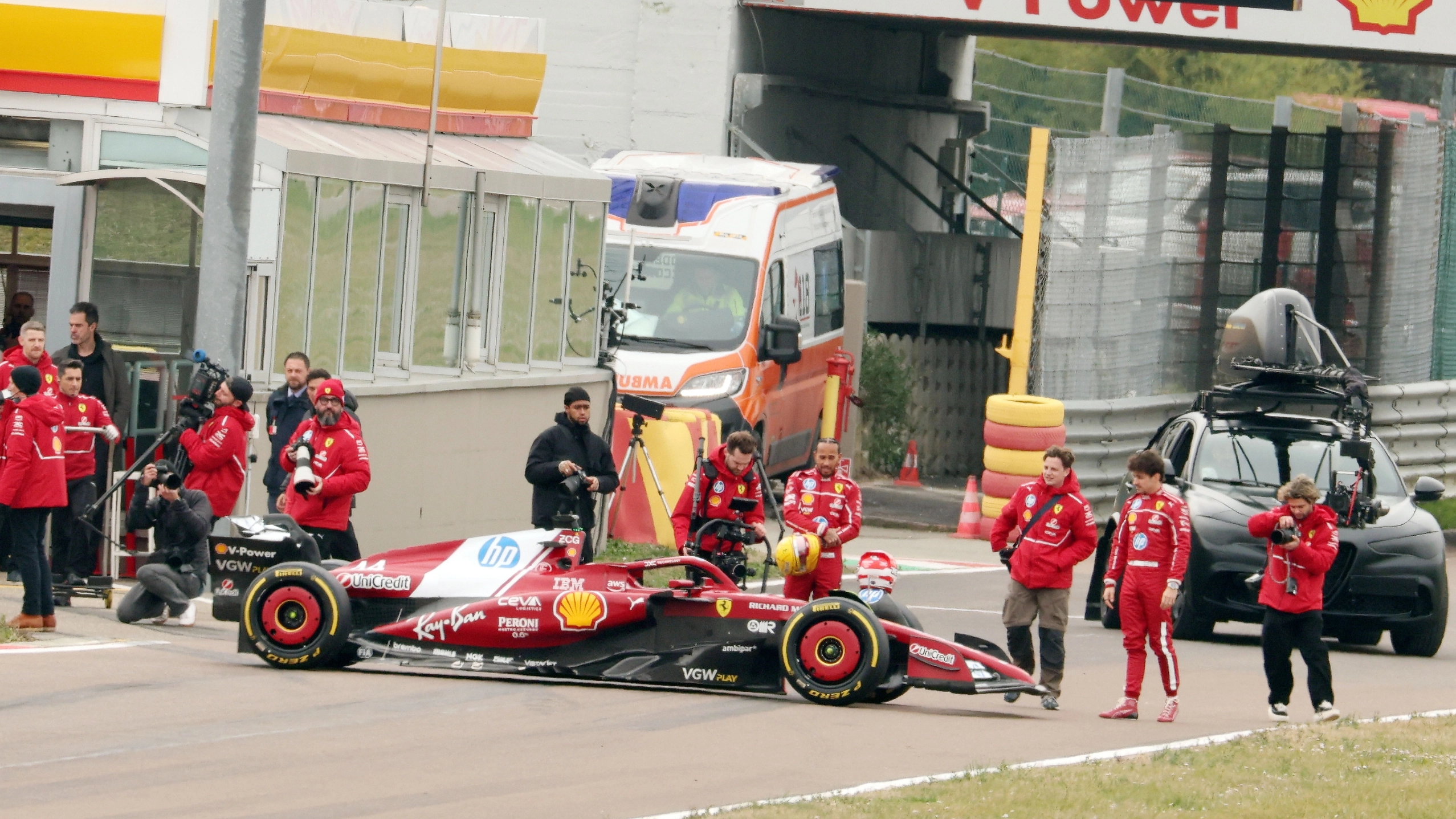 Italian police take action after 'disgusting' act during Lewis Hamilton and Charles Leclerc's Ferrari test