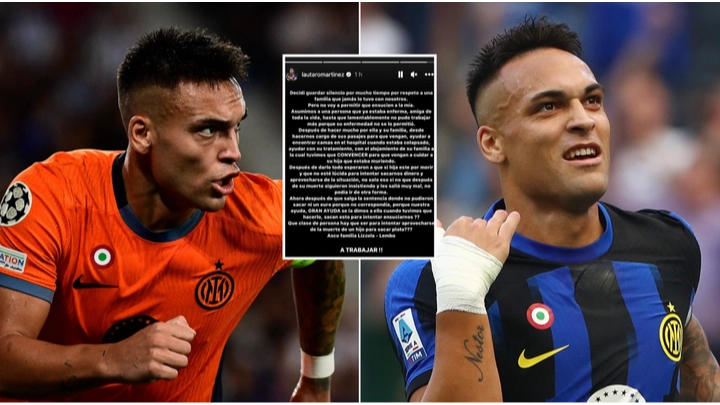 Lautaro Martinez 'convicted' by Italian court for 'sacking dying babysitter after she fell ill'