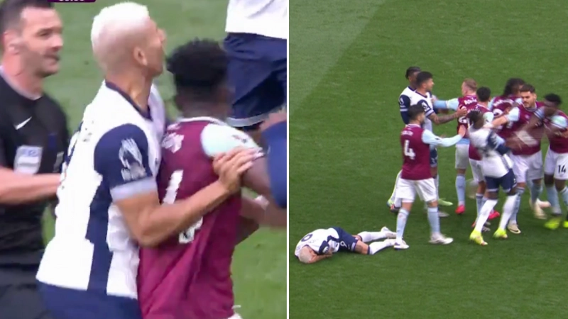 Fans can’t believe what Richarlison did during ugly brawl that saw Mohammed Kudus sent off