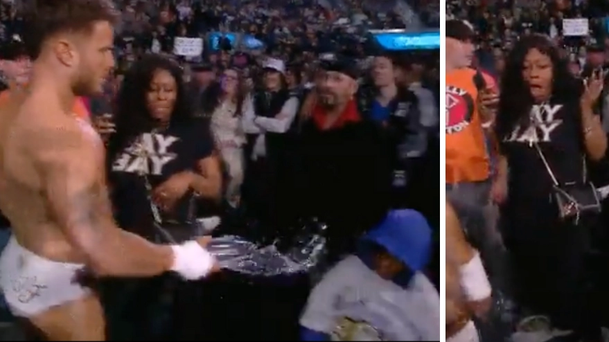 Wrestling world champion in hot water after throwing tequila at a young child, the kid was in tears