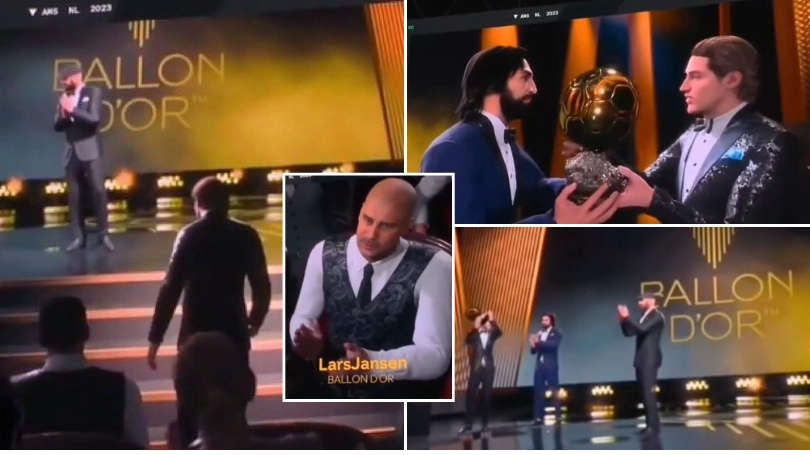 A cutscene from the Ballon d'Or ceremony on EA Sports FC 24 has been leaked online