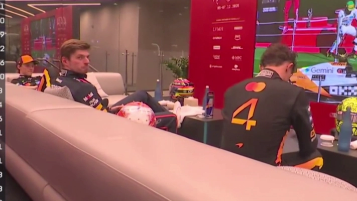Lando Norris and Max Verstappen Share 'Awkward' Moment in F1 Cooldown Room