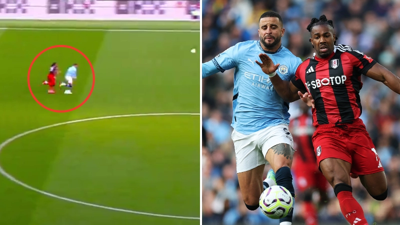 Adama Traore went up against Kyle Walker in a foot race during Man City vs Fulham and there was a clear winner