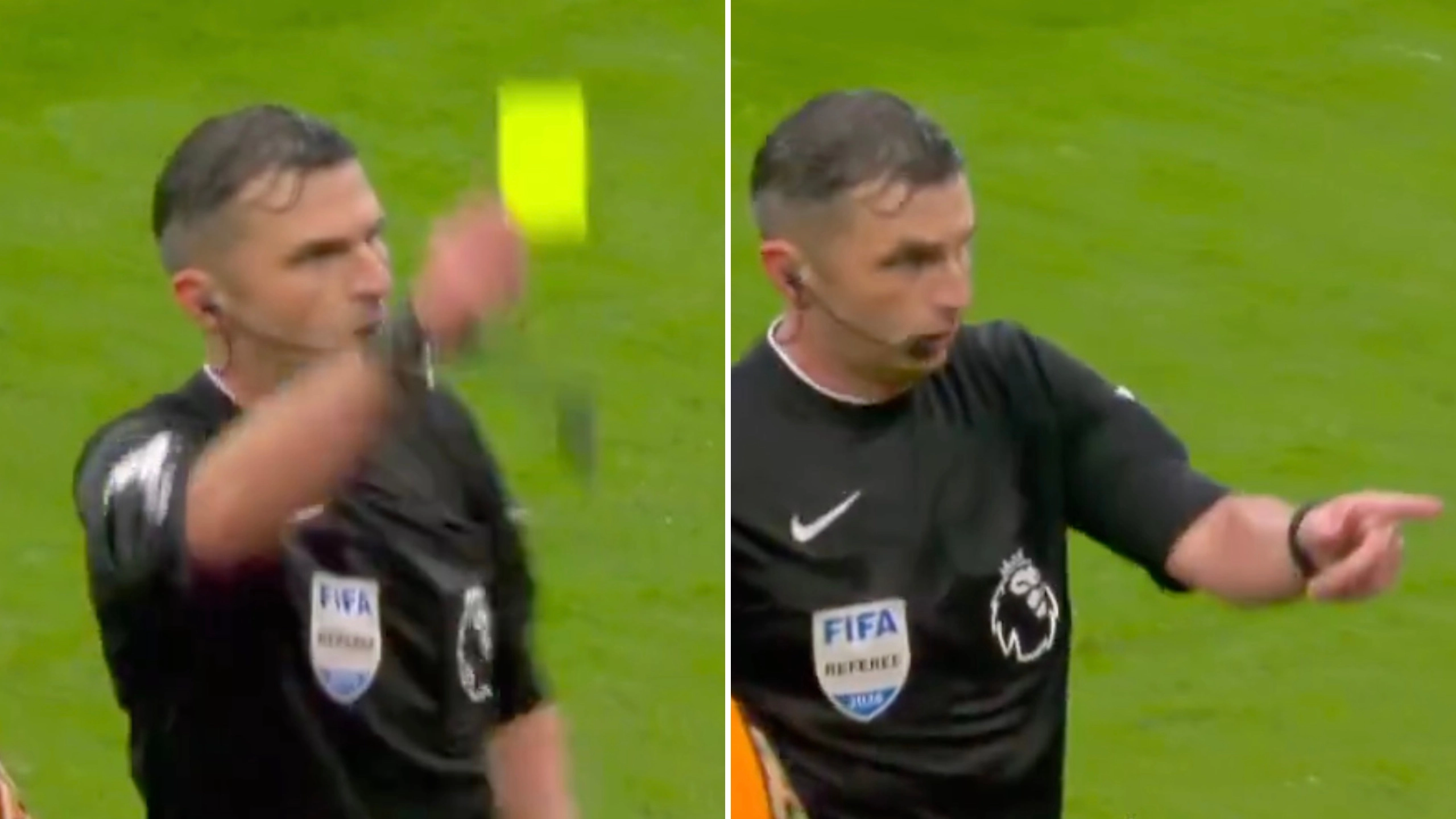The reason why Michael Oliver gave a yellow card to Arsenal player who hasn't even made an appearance revealed
