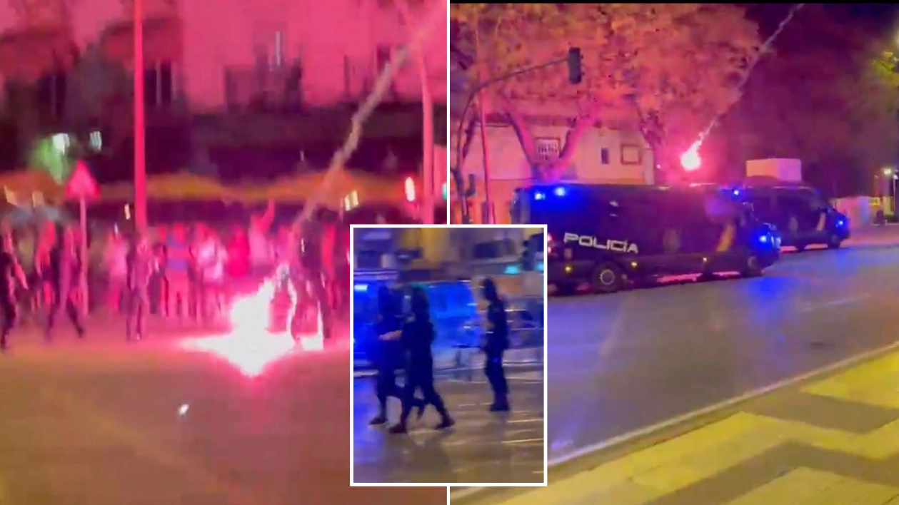 Eintracht Frankfurt Fans Attack Rangers Supporters In Seville Ahead Of Europa League Final