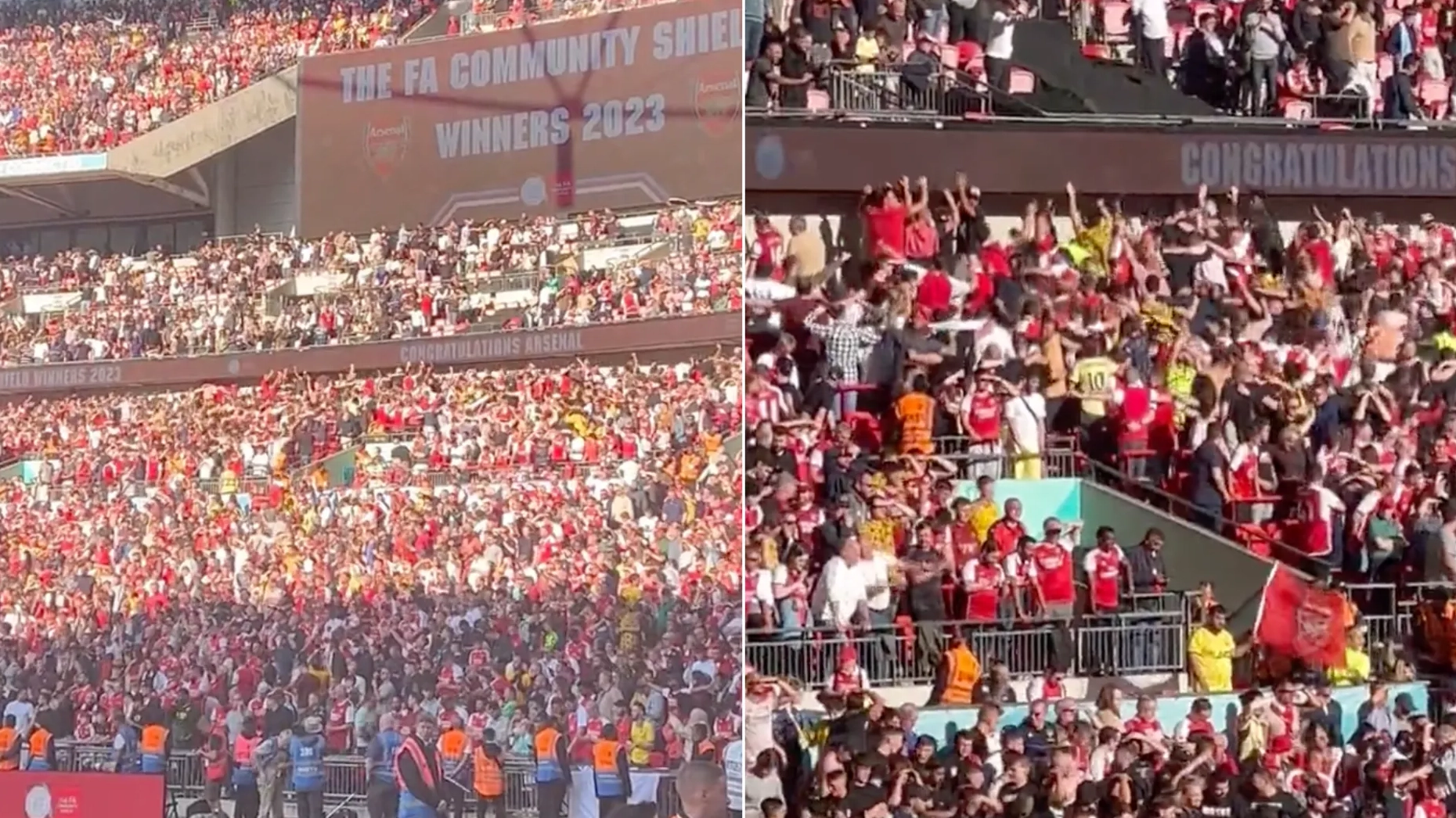 Arsenal fans ruthlessly do the Poznan after beating Man City in the Community Shield