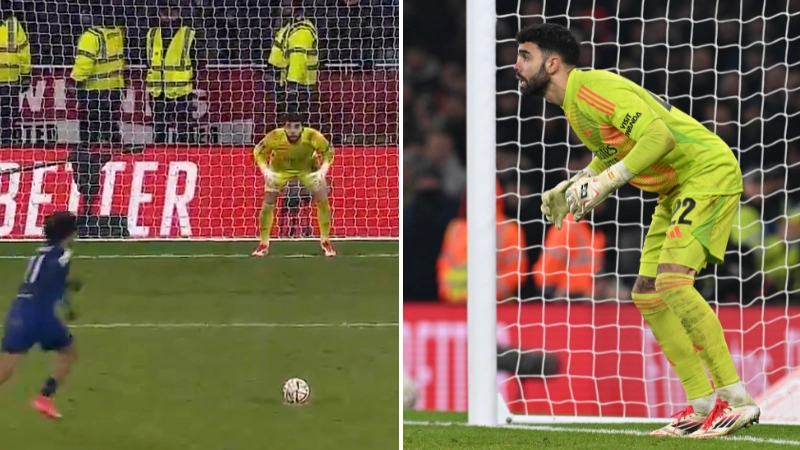 Fans left baffled after spotting what David Raya did during FA Cup penalty shootout defeat to Man Utd