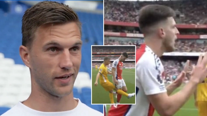 Joel Veltman makes telling admission over Declan Rice’s red card as Arsenal star suspended for Spurs clash
