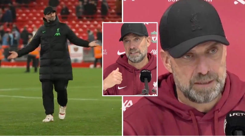 Jurgen Klopp criticises Anfield atmosphere in press conference, he's not happy