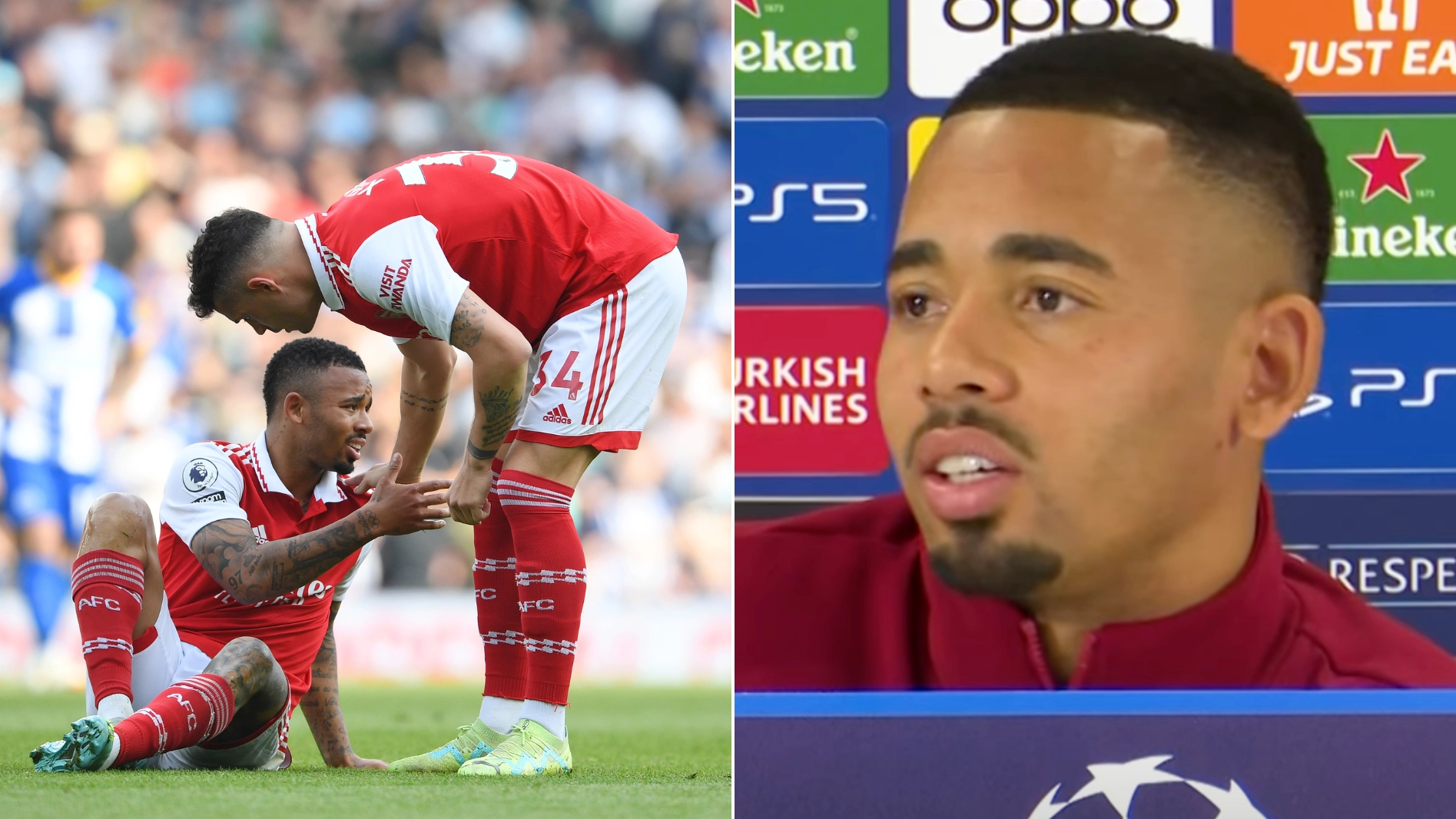 Arsenal fans shocked by 'sad' Gabriel Jesus admission ahead of Bayern Munich clash