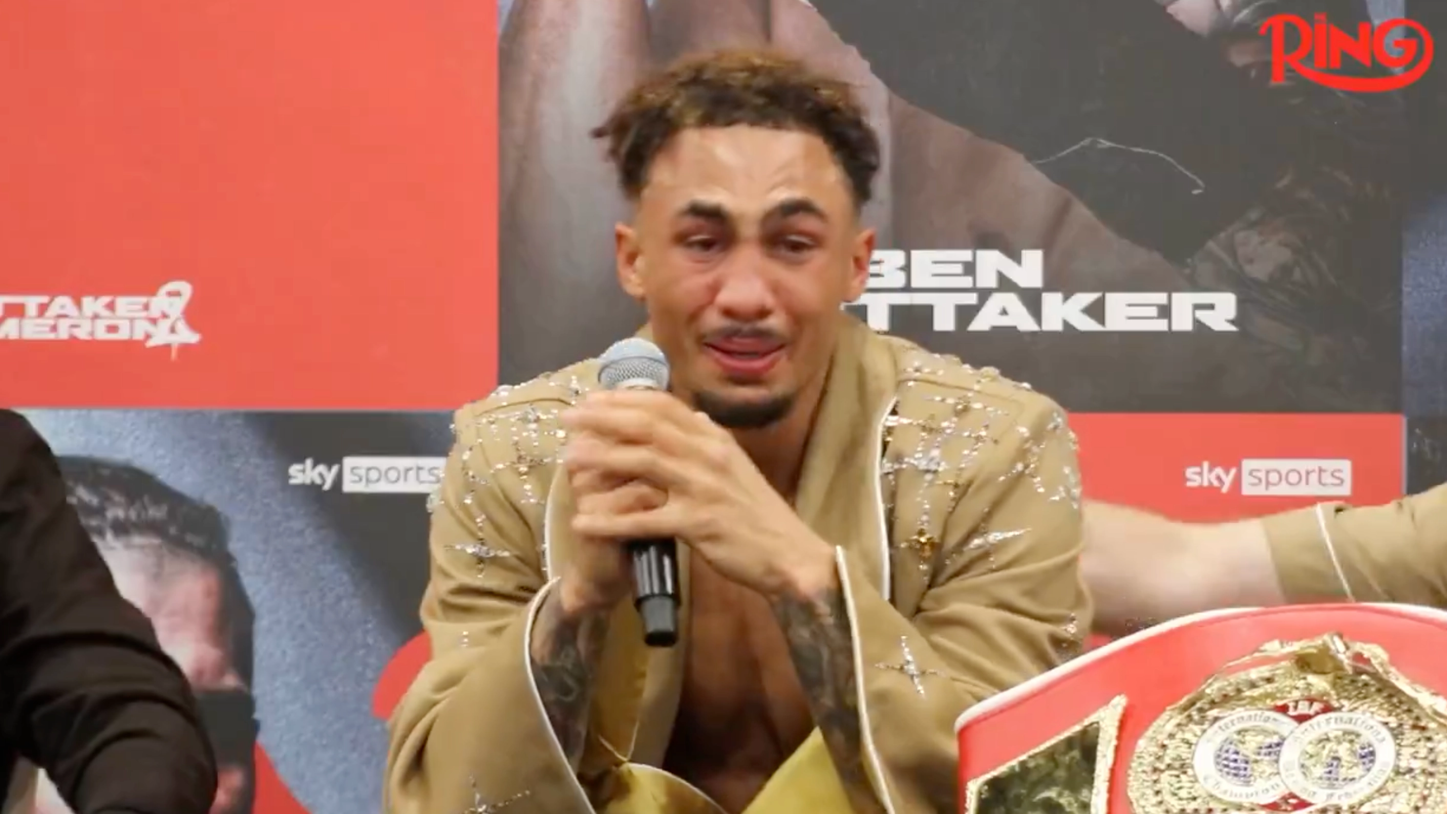 Ben Whittaker breaks down in tears while discussing abuse in build up to Liam Cameron rematch