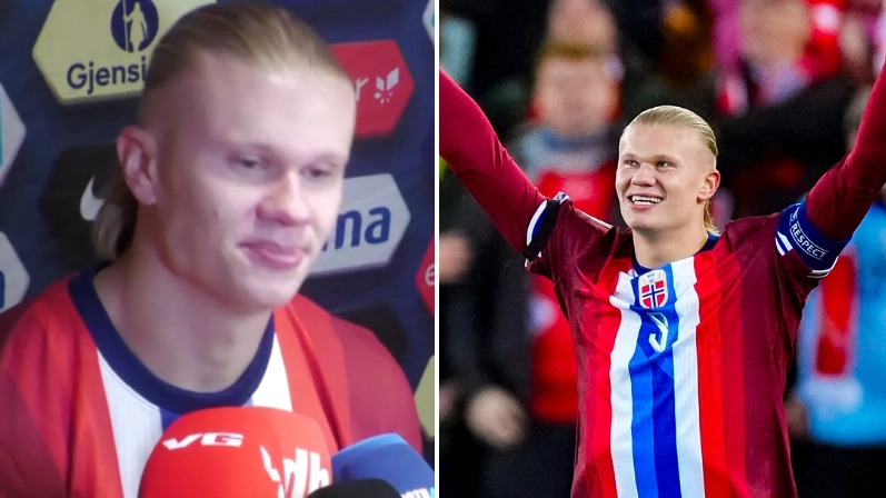 Erling Haaland makes shock announcement after scoring brace for Norway