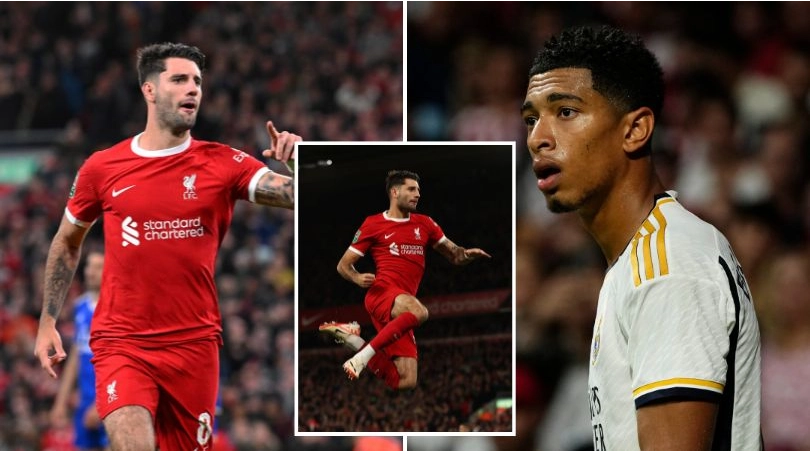 Jude Bellingham sends Dominik Szoboszlai message after wonder strike for Liverpool vs Leicester
