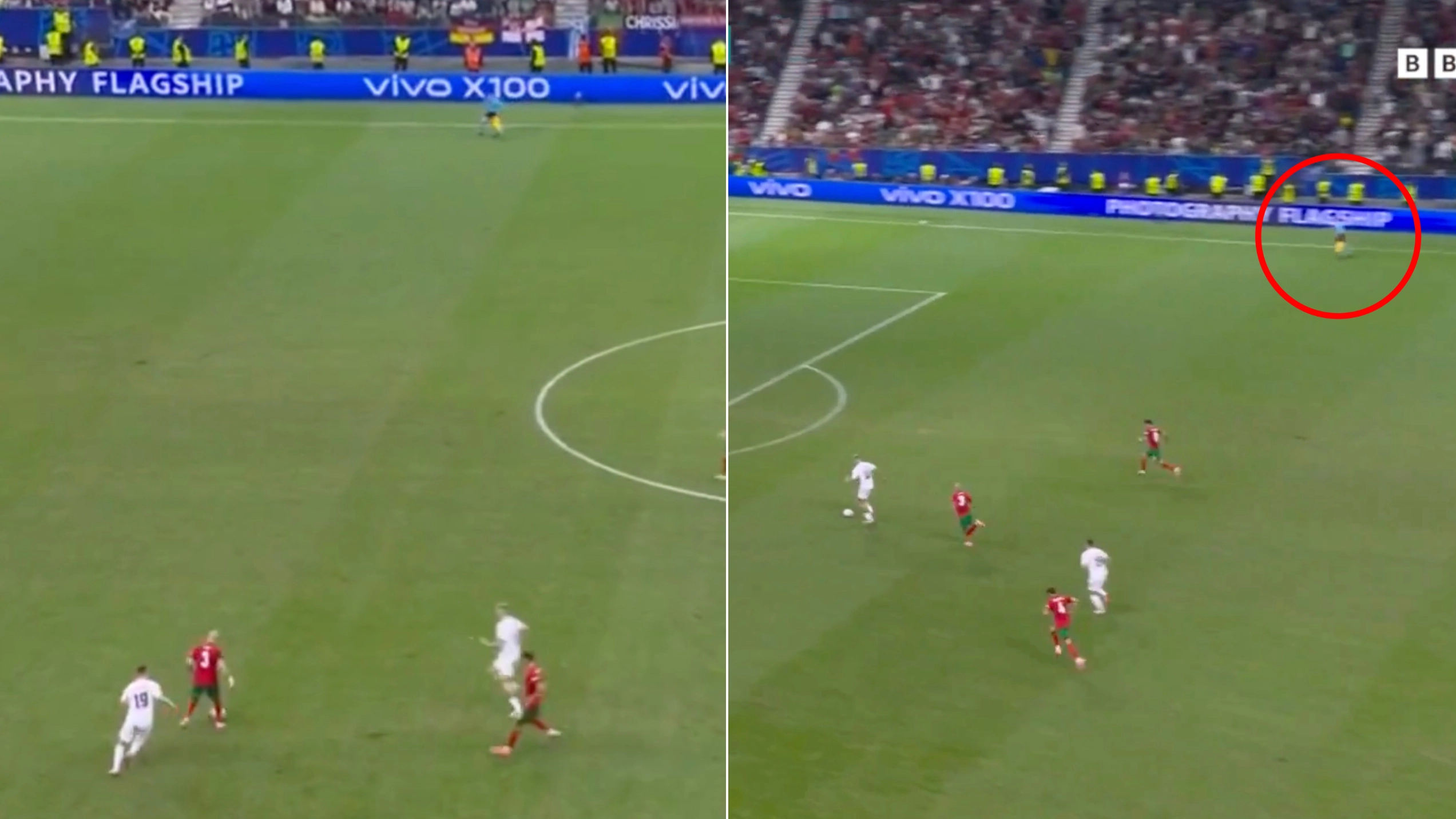 Fans stunned after seeing what the linesman did repeatedly in Portugal vs Slovenia