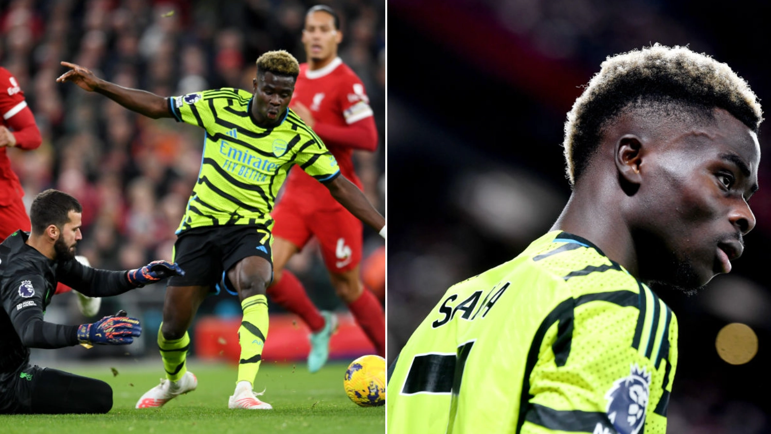 Bukayo Saka issues apology to Liverpool star for 'hard to swallow' incident in Arsenal draw