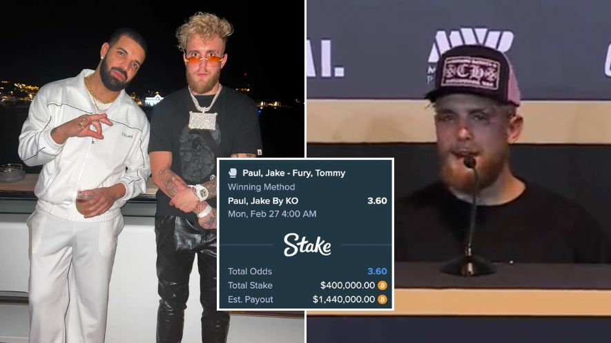 Jake Paul apologises to Drake after rapper lost $400,000 betting on him to KO Tommy Fury
