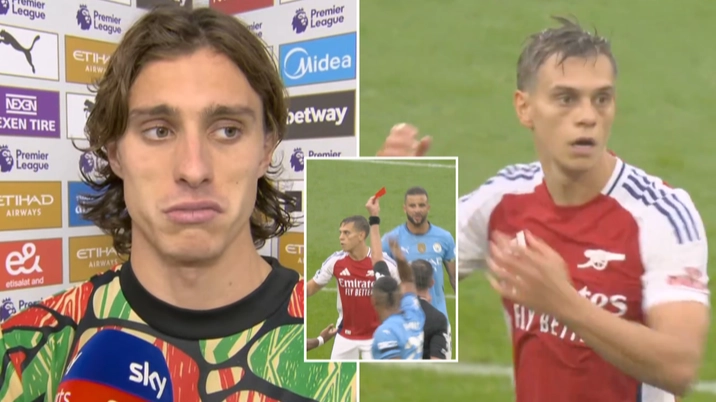 Riccardo Calafiori breaks Arsenal’s dressing room silence on controversial Leandro Trossard red card