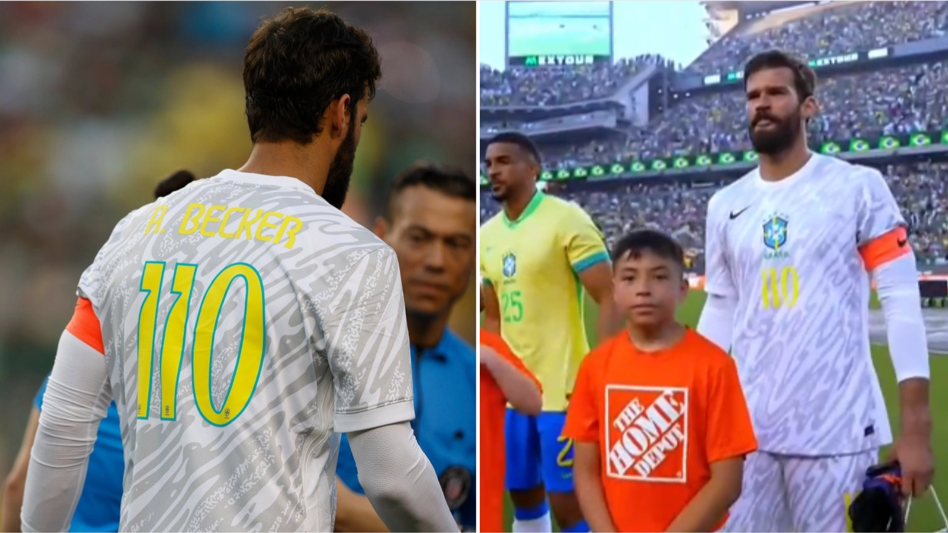 The reason why Alisson Becker wore the number 110 shirt for Brazil against Mexico
