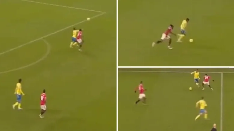 The only time Aaron Wan-Bissaka has been 'dribbled past' this season has got fans talking