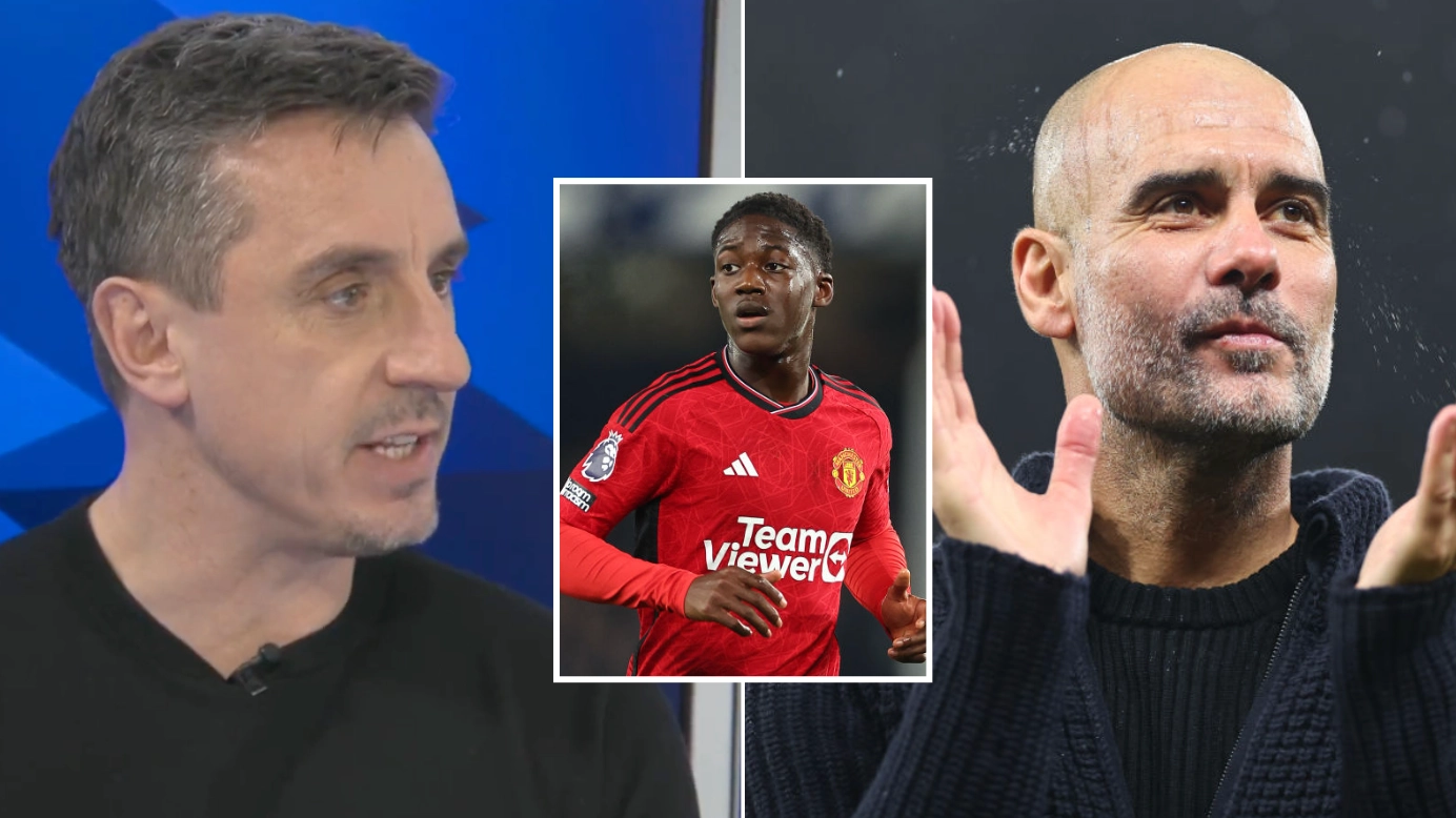 Gary Neville fears Pep Guardiola will want to poach Man United star after 'mesmerising' Everton performance