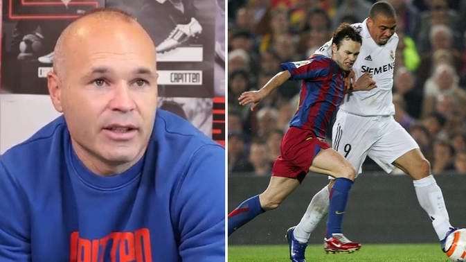 Andres Iniesta didn't hesitate when naming his dream five-a-side team including Man Utd and Real Madrid legends