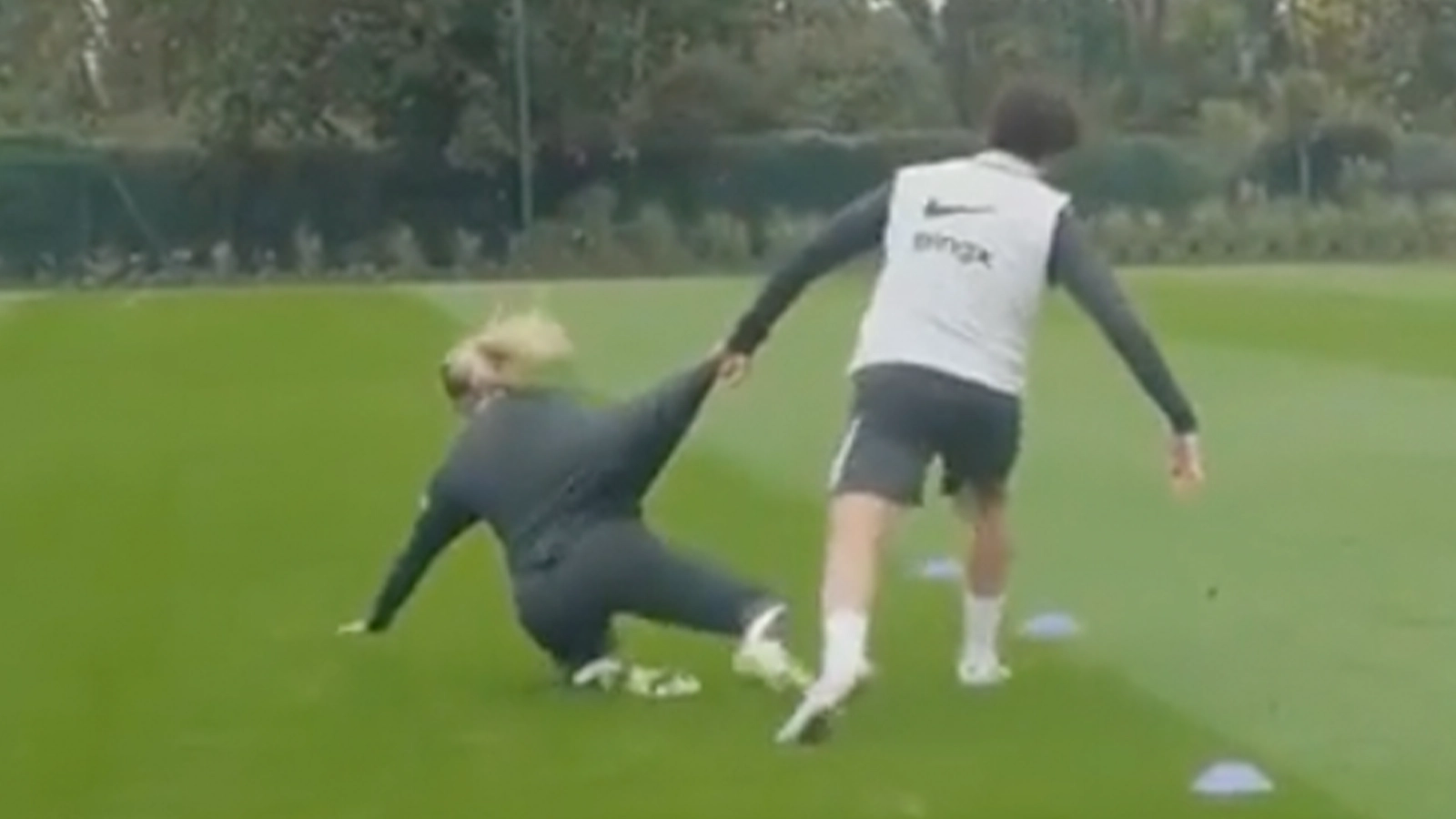 Diego Costa Takes Out Female Former Chelsea Player With Bruising Tackle In Training