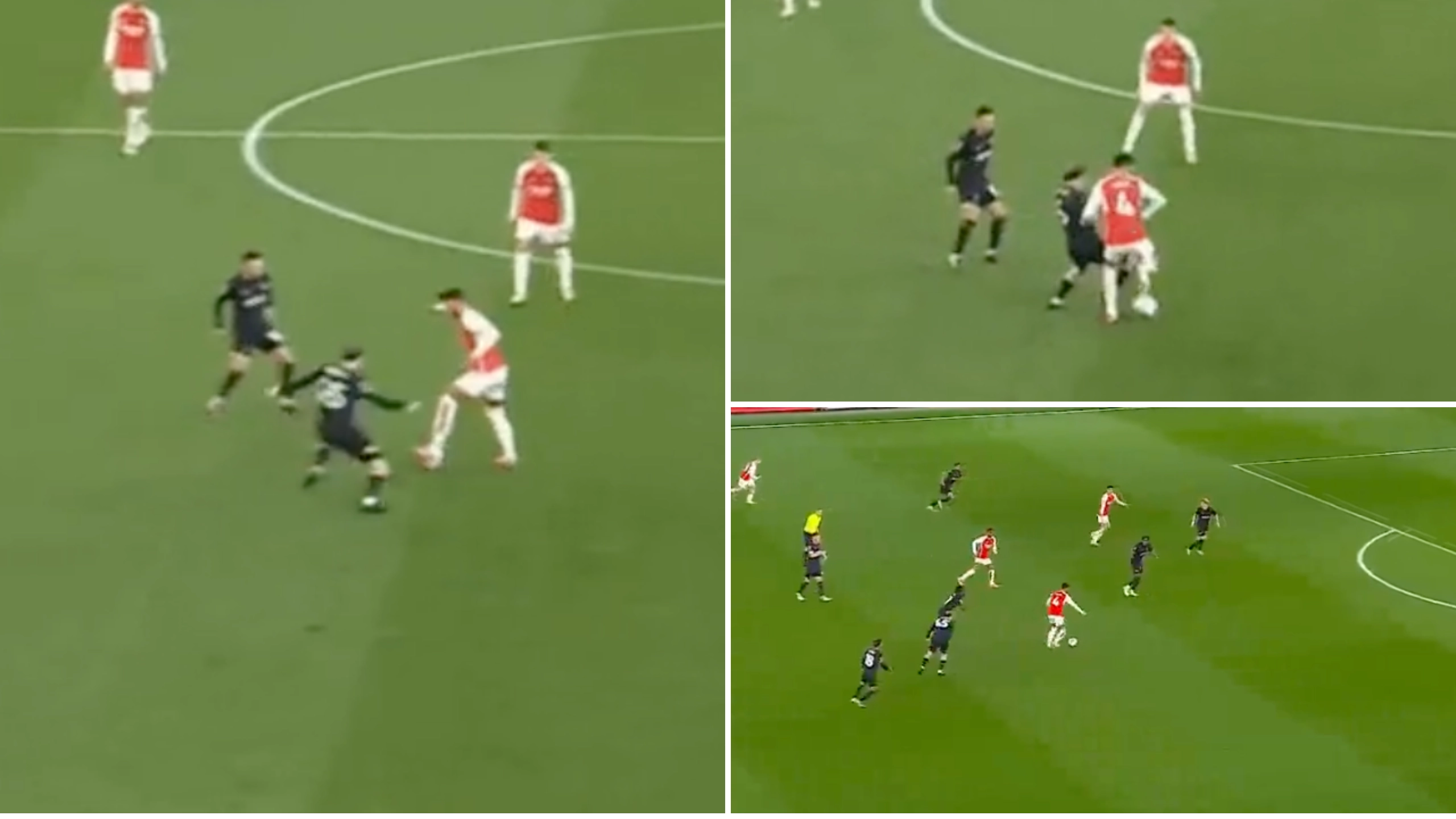 Ben White pulls off outrageous Zinedine Zidane-like roulette spin against Luton Town