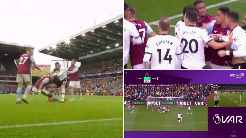 Cristiano Ronaldo loses it and gets into scrap with Tyrone Mings, it was WWE-esque