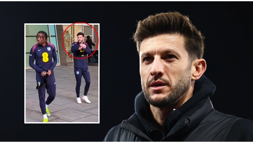 Brighton midfielder Adam Lallana spotted training with the England under-21s