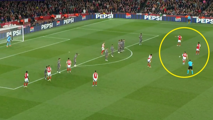 The seven words Bukayo Saka said to Declan Rice before his first free-kick that changed everything