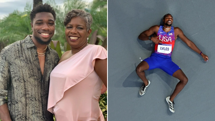 Noah Lyles' mum slams Olympic security officials in furious rant after he wins bronze in 200m final