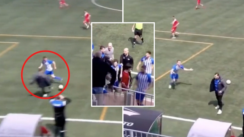 The Incredible Moment Colmenar Viejo Coach Gets Sent Off For Stopping 89th Minute Counter Attack
