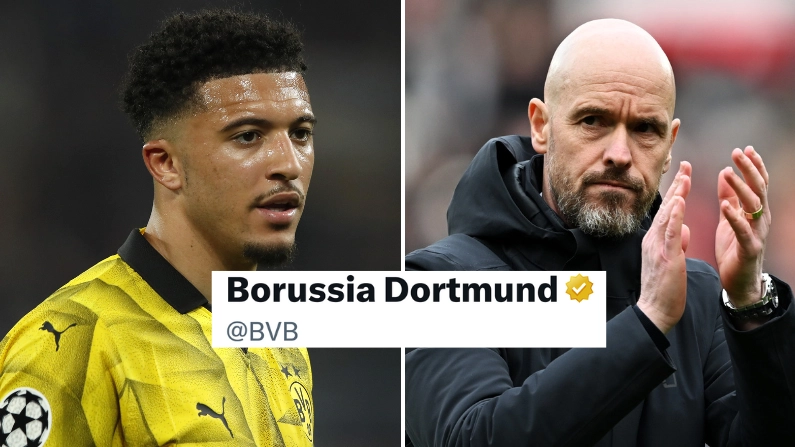 Borussia Dortmund's official account aims dig at Erik ten Hag and Man Utd over Jadon Sancho 