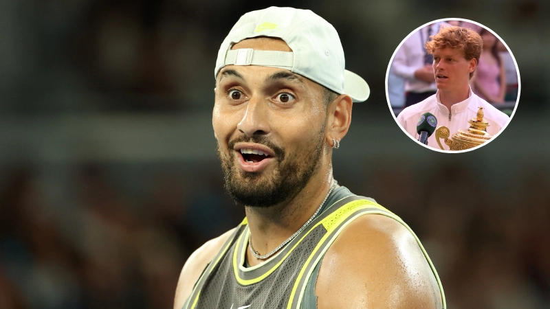 Nick Kyrgios aims another brutal dig at Jannik Sinner after Wimbledon champion posts message to his fans