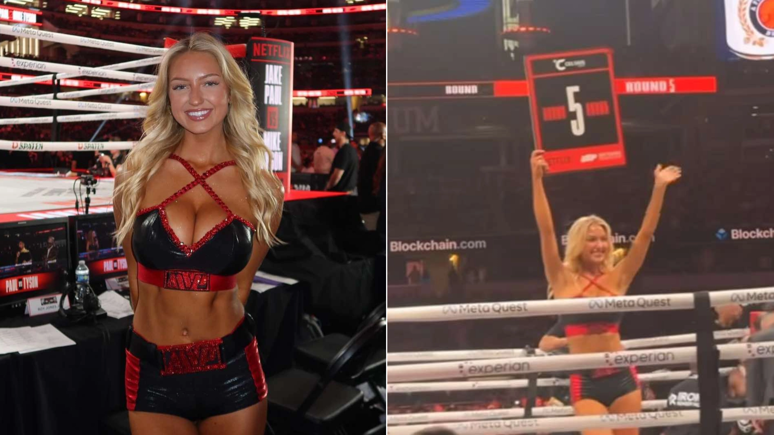 Mike Tyson vs Jake Paul ring girl Sydney Thomas reveals big names in her DMs after going viral 