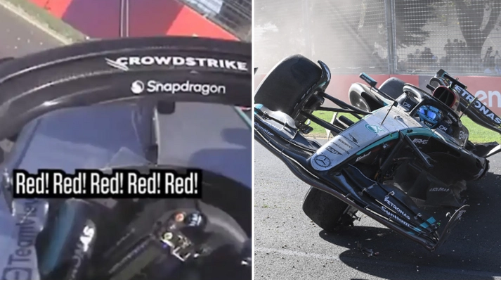 George Russell heard begging for red flag at Australian Grand Prix after last lap incident with Fernando Alonso