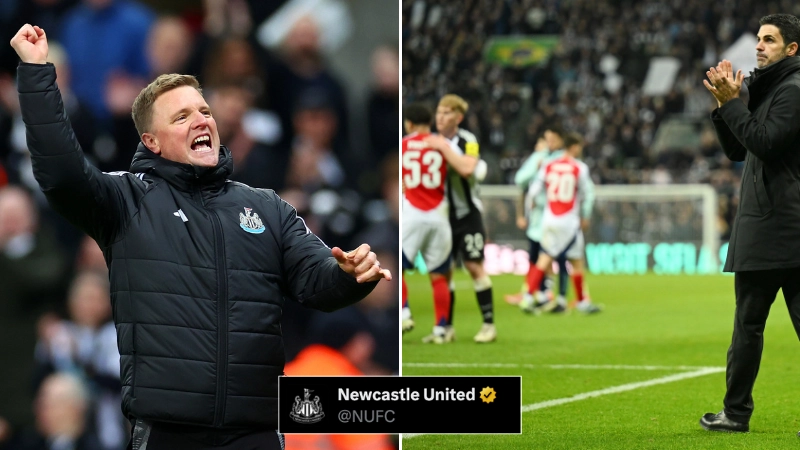 Newcastle United brutally troll Arsenal after beating them in Carabao Cup semi-final