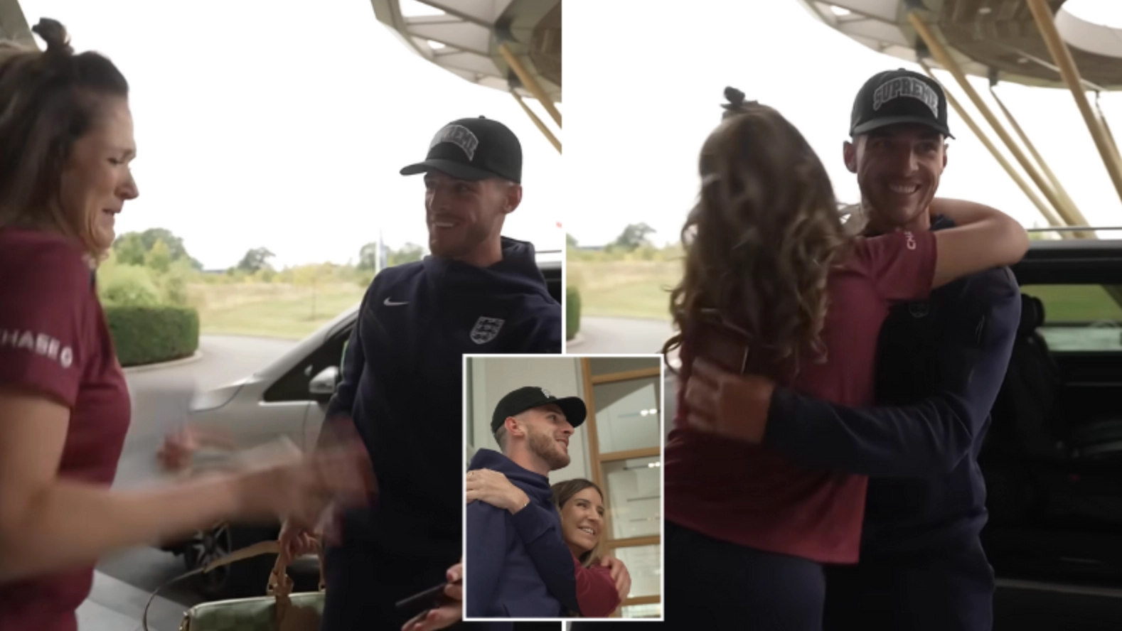 Footage emerges of Declan Rice's painfully awkward moment with England staff member that made them both cringe
