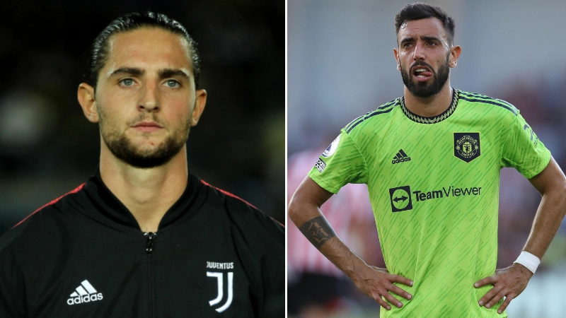 Adrien Rabiot’s mum demanded the midfielder be on the same wages as Bruno Fernandes