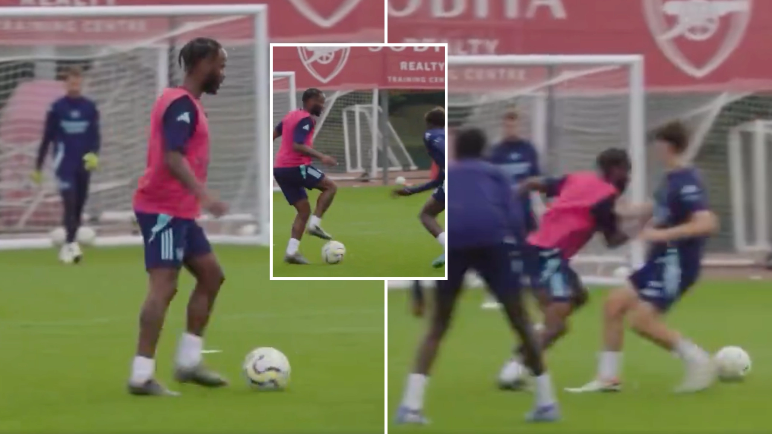 Arsenal fans have already noticed one player 'looking so much better' after first footage of Raheem Sterling in training goes viral