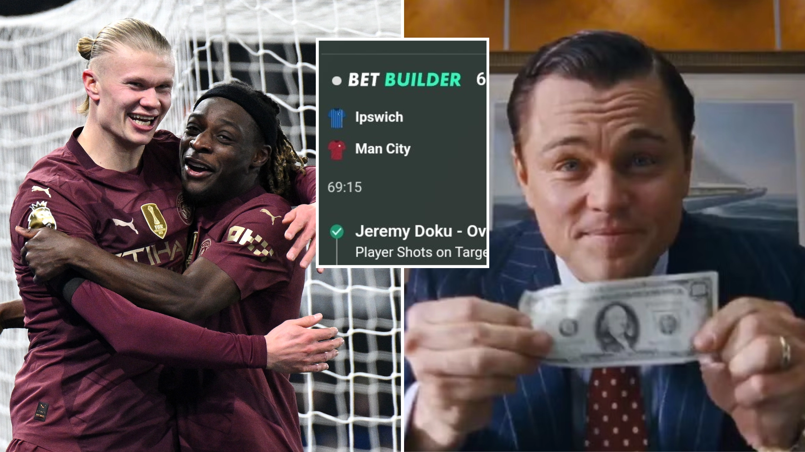 Punter wins thousands with best bet of the entire season placed during Ipswich vs Man City