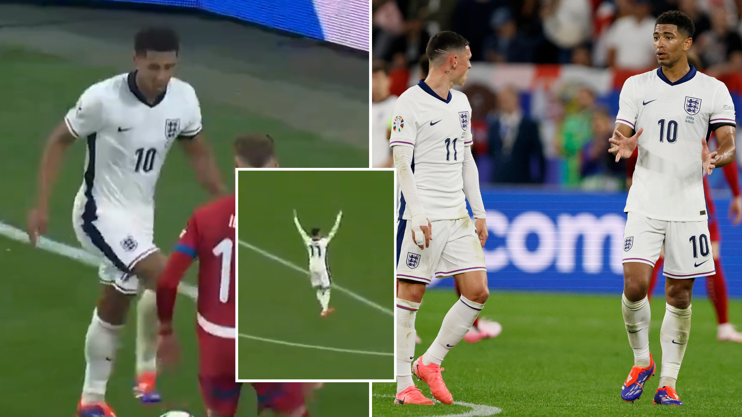 Fans noticed the moment Jude Bellingham ‘ignored’ Phil Foden in Serbia win