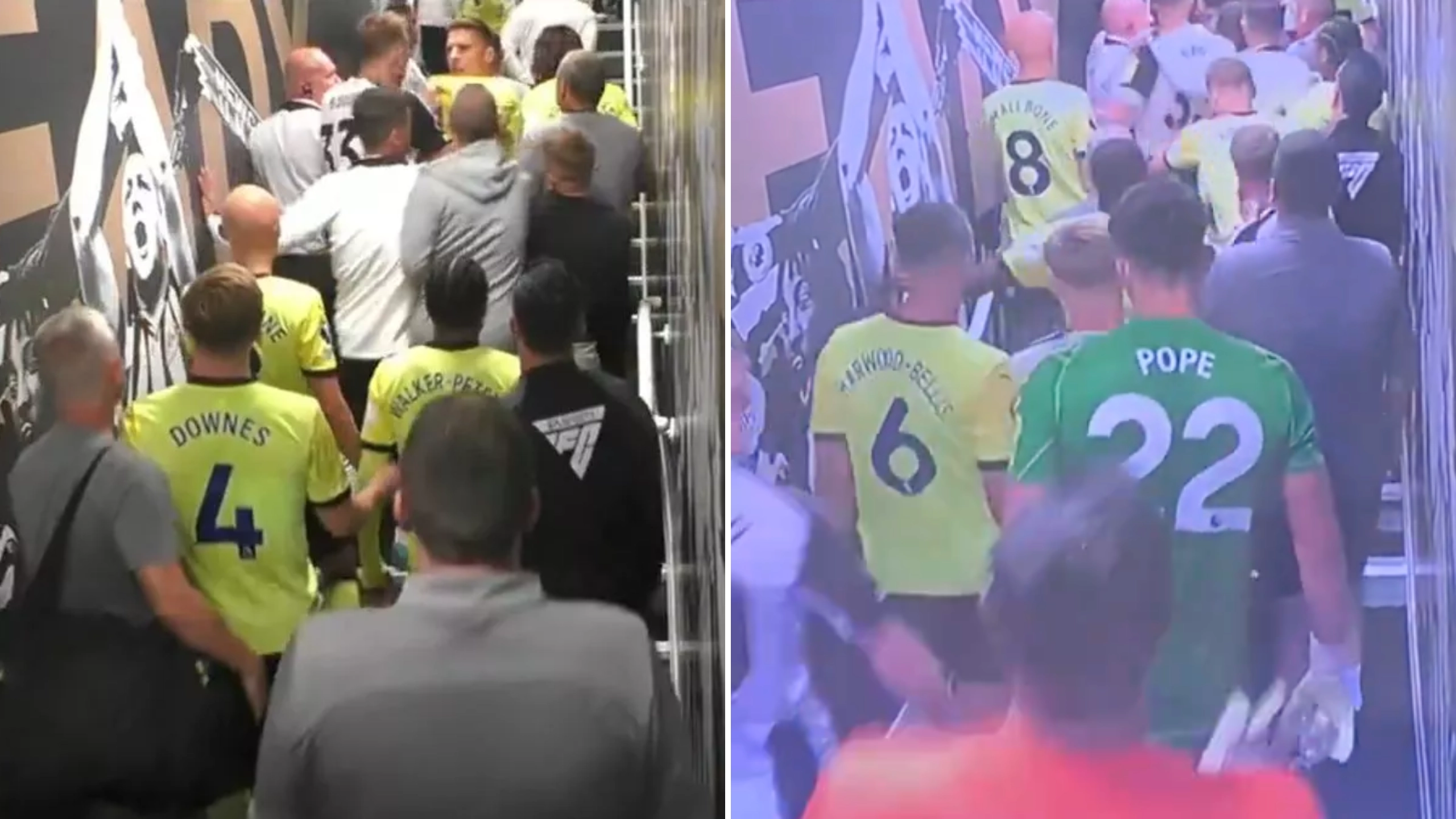 Newcastle and Southampton players clash in tunnel after Fabian Schar's controversial red card